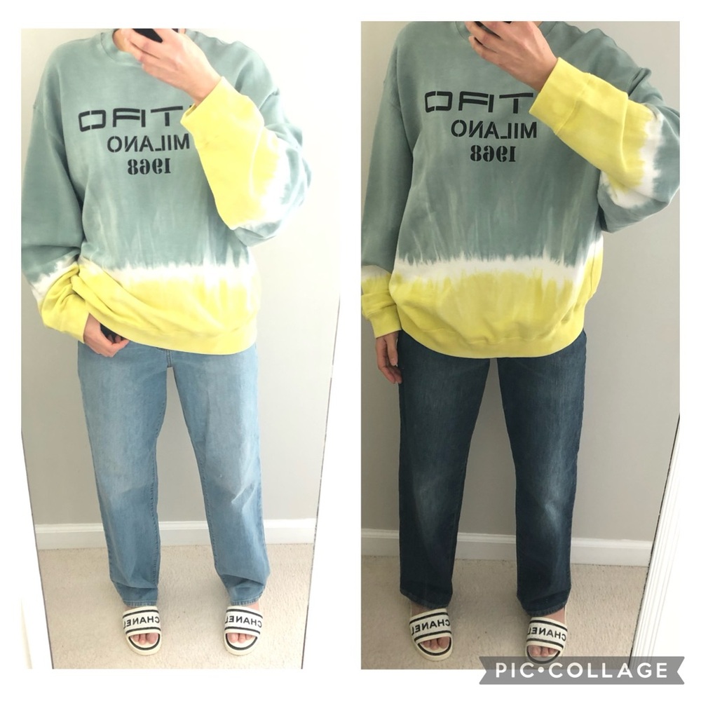 Etro unisex Degrade diy tie oversized Etro Milano 1968 sweatshirt yellow sage